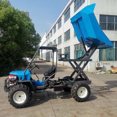 Blue Mini Garden Tractor Traktor Listrik Diesel Dengan Grapple