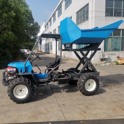 Blue Mini Garden Tractor Traktor Listrik Diesel Dengan Grapple