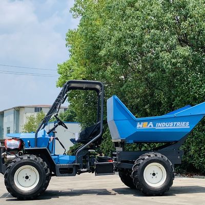 Blue Mini Garden Tractor Traktor Listrik Diesel Dengan Grapple