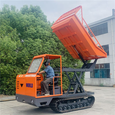 Garden Self Loading Mini Dumper Crawler Tipe Dengan Kontainer Angkat