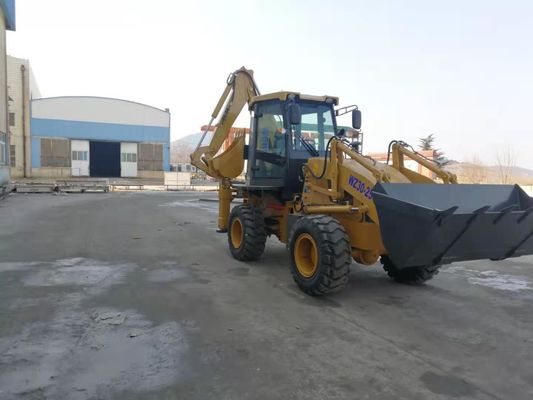 Struktur Kompak Mini Tractor Backhoe Loader Dengan Mesin Weichai