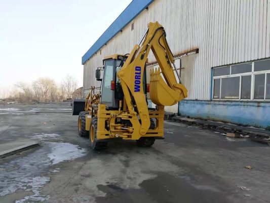 Backhoe Loader Listrik Stabilitas Tinggi 1m3 Backhoe Loader Traktor Kompak