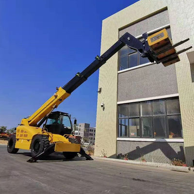 Forklift Handler Teleskopik 4ton Kebisingan Rendah Forklift Teleskopik Berputar