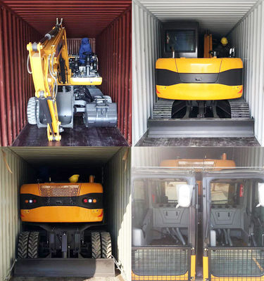 2200 Rpm Ekskavator Roda Kecil Dua Dalam Satu Ekskavator Roda Daya