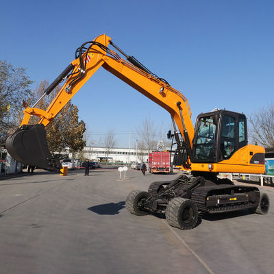 Ekskavator Perayap Roda Kuning 9 Ton Hidrolik Compact Excavator