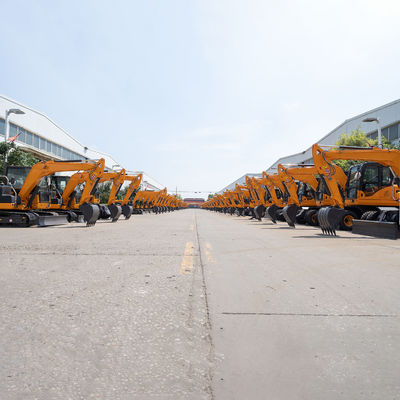 Mesin Yuchai Mini Excavator Kecil Mesin Excavator Hidrolik Kuning