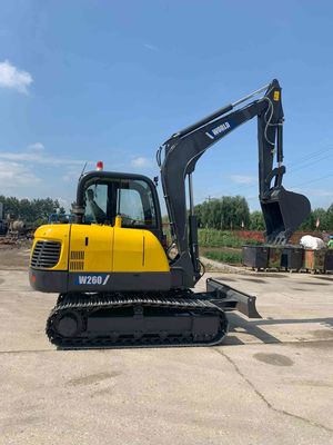 Ekskavator Perayap Mini 5.8*2.0*2.1m Maks. Menggali Radius 6,1m mirip dengan Komatsu PC60