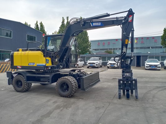 0.2-0.6cbm Bucket Wheel Crawler Loader 10-12rpm Grapple Clamp Orchards Municipal