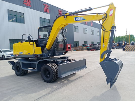 Mechanic Mini Wheel Crawler Excavator Bucket 0.2--.6cbm Untuk Pembersihan Sungai