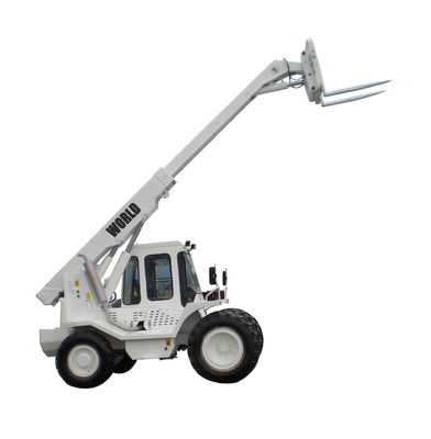 4 Wheel Drive EPA Mesin Diesel Telescopic Handler 2.5T beban Telescopic Forklift 4WD Telehandler
