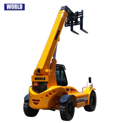 3T 4T Diesel Telescopic Handler Forklift Kemudi Empat Roda 7m 14m Telehandler