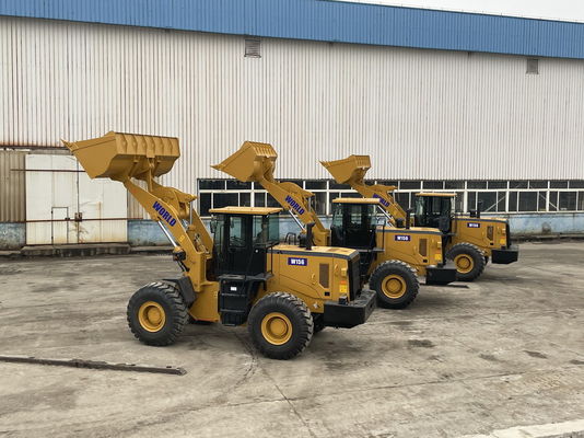Maks. 1200mm Dumping Reach Wheel Loader Dengan Daya Terukur 162KW Untuk Penambangan