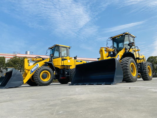 Cummins atau Weichai Mesin Front End Loader Peralatan Dengan 9600kg Berat Operasi