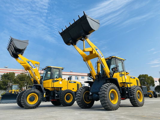 Cummins atau Weichai Mesin Front End Loader Peralatan Dengan 9600kg Berat Operasi