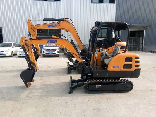 2020mm Radius Swing Minimal Kompak Crawler Excavator Solusi Konstruksi 0,1 M3