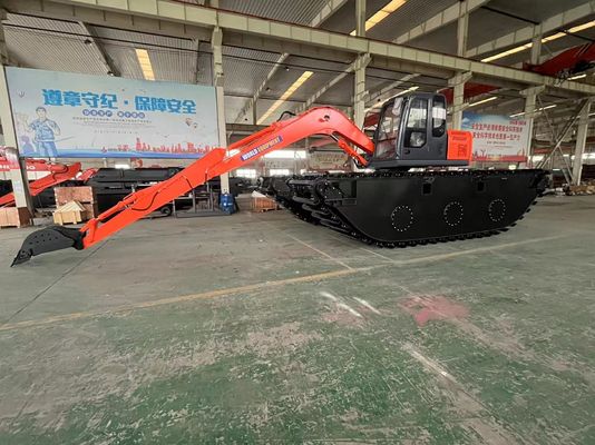 China Top Brand Tidak Digunakan Amfibi Excavator HK150SD Dengan 0,25 M3 Mesin Pembersih Sungai Long Reach Boom