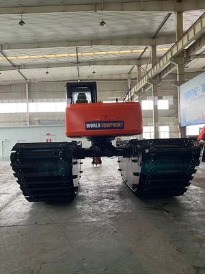 China Top Brand Tidak Digunakan Amfibi Excavator HK150SD Dengan 0,25 M3 Mesin Pembersih Sungai Long Reach Boom
