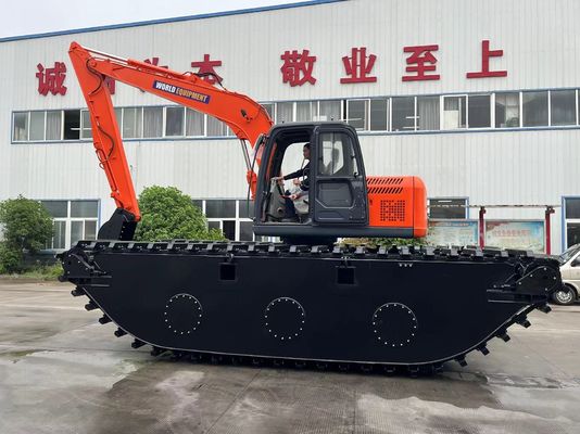 China Top Brand Tidak Digunakan Amfibi Excavator HK150SD Dengan 0,25 M3 Mesin Pembersih Sungai Long Reach Boom