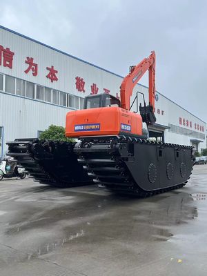 China Top Brand Tidak Digunakan Amfibi Excavator HK150SD Dengan 0,25 M3 Mesin Pembersih Sungai Long Reach Boom