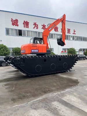 China Top Brand Tidak Digunakan Amfibi Excavator HK150SD Dengan 0,25 M3 Mesin Pembersih Sungai Long Reach Boom