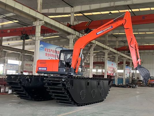 WORLD Amphibious Excavator HK150SD Dengan 0,25 Untuk 0,5 M3 Mesin Pembersih Sungai Long Reach Boom