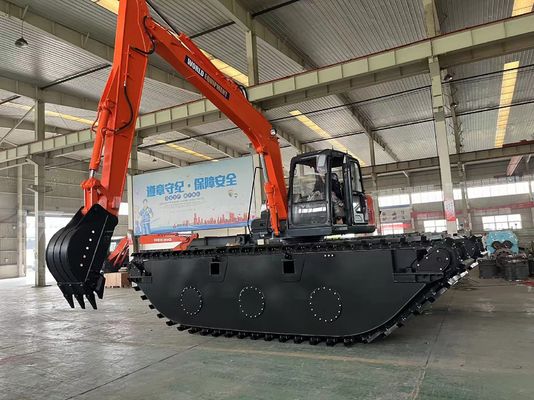 WORLD Amphibious Excavator HK150SD Dengan 0,25 Untuk 0,5 M3 Mesin Pembersih Sungai Long Reach Boom