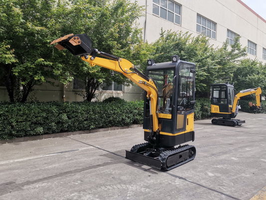 mini Excavator 0,02 sampai 0,5 M3 berat operasi 1000kg karet atau baja jalur