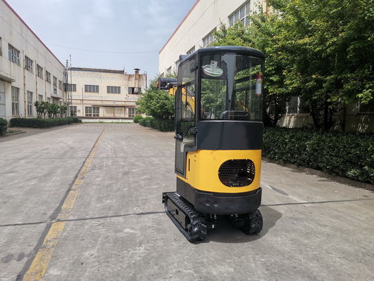 mini Excavator 0,02 sampai 0,5 M3 berat operasi 1000kg karet atau baja jalur