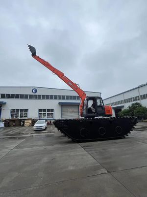 1300mm Pontoon Width Excavator di Sungai untuk aplikasi dan proyek tugas berat