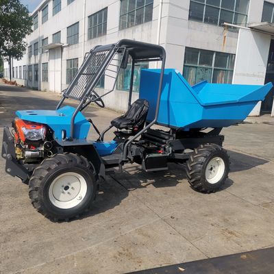 Blue Mini Garden Tractor Traktor Listrik Diesel Dengan Grapple